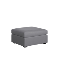 Adria pouf tissu gris clair rectangulaire
