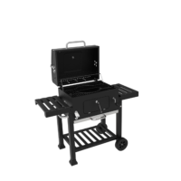 Ribs barbecue à charbon de bois rectangulaire 2 tablettes