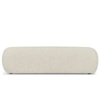 Vica banc en tissu bouclé blanc