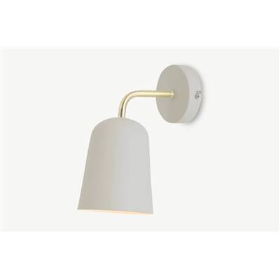 Norah applique murale gris chaud et laiton