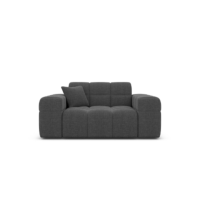 Lodce fauteuil 1 place en tissu texturé gris anthracite