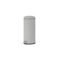 Joss poubelle à pédale métal gris clair 30L