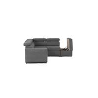 Dawson canapé d'angle droit convertible tissu gris