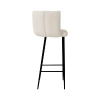 Lisboa chaise de bar en tissu bouclé beige H75