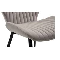 Camila chaise en tissu velours gris