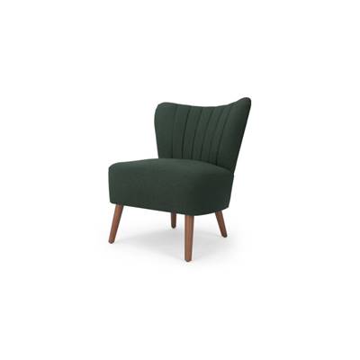 Charley fauteuil en velours côtelé vert fôret