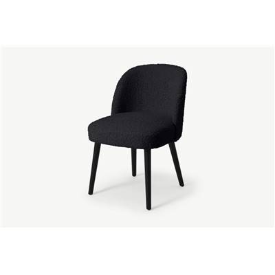 Swinton chaise mouton noir et bois noir
