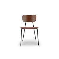 Portimo chaise tissu rouille et fer noir