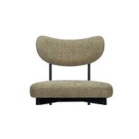 Kate chaise en tweed vert et métal noir