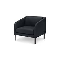 Merrick fauteuil tisse bleu denim foncé
