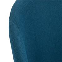 Danielle chaise arrondie tissu bleu canard