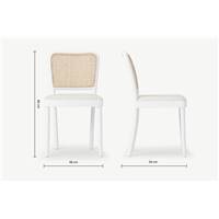 Raleigh chaise rotin et blanche