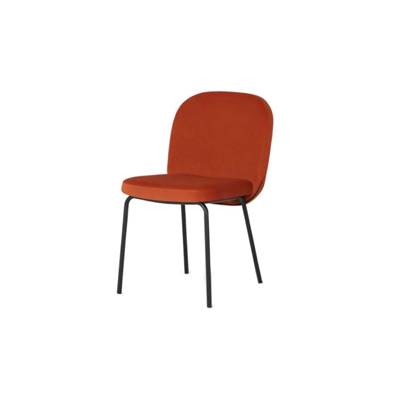 Safia chaise velours orange rétro
