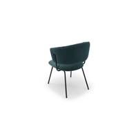 Dario chaise tissu bleu et métal noir