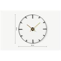 Felman grande horloge murale noir et laiton