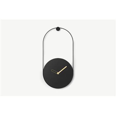 Rigel horloge murale noir mat