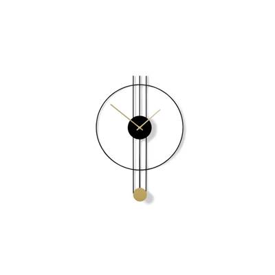Rowell horloge pendule noir et laiton 45x65