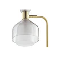 Siroma lampe de table laiton et verre fumé
