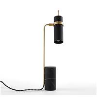 Philo lampe à poser noir et laiton