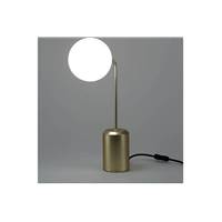 Manisa lampe de table laiton et verre blanc