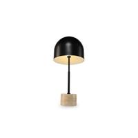 Zambra lampe de table travertin naturel et noir