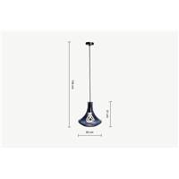 Plume suspension bleu fumé