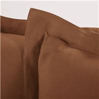 Barbe canapé 4 places en lin terracotta