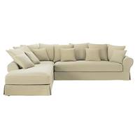 Athos canap d'angle gauche 5 places beige