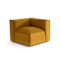 Riga angle modulable velours bronze