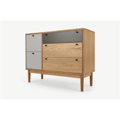 Campton commode chêne et gris