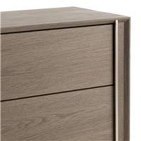 Jamkil commode chêne fumé et nickel satiné