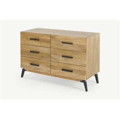Lucien grande commode bois de manguier clair et noir