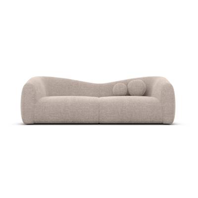 Rico canapé 2 places en tissu texturé beige