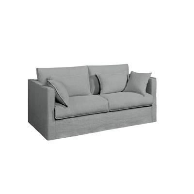 Emillac canapé convertible stonewashed lin épais gris