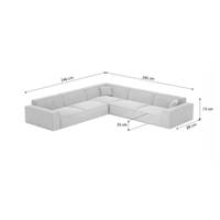 Stacele canapé corner en structure gris anthracite