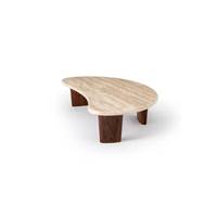 Suzelle table basse en bois et travertin