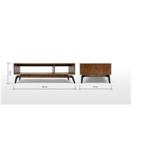 Lucien table basse bois de manguier foncé