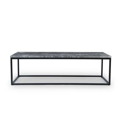 Fativo table basse en marbre et métal noir