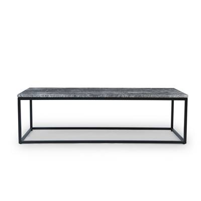 Fativo table basse en marbre et métal noir
