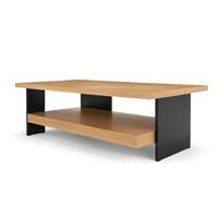 Travers table basse noir et frêne