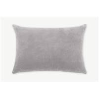 Lorna lot de 2 coussins velours gris argenté 35x50