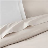 Nariosce housse de couette en coton beige galet 240x260