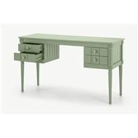 Bourbon bureau vintage bois peint vert sauge