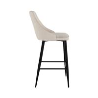 Diane chaise de bar en tissu beige H66