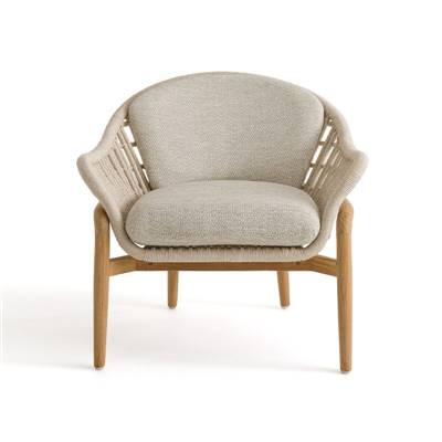 Tiria fauteuil de jardin en bois et tressage naturel