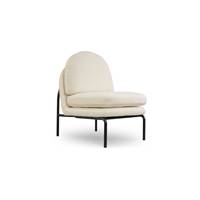 Helle fauteuil tissu bouclé blanc