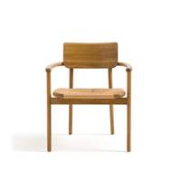 Piper fauteuil chêne et paillage