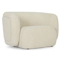 Nao fauteuil bouclé blanc avoine