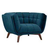 Zago fauteuil en velours bleu