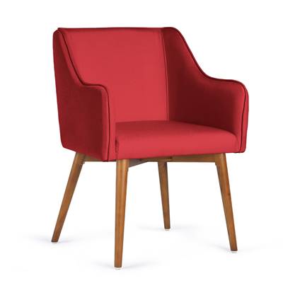 Aldo fauteuil de table Rouge Frêne foncé